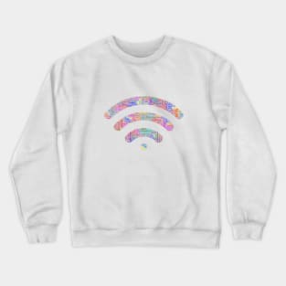 Wi-Fi Signal Symbol Silhouette Shape Text Word Cloud Crewneck Sweatshirt